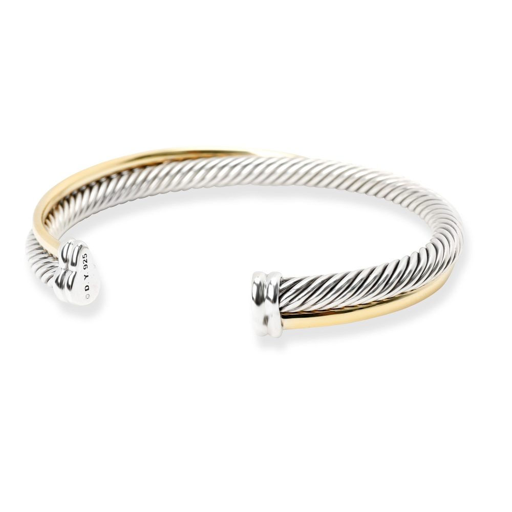 David Yurman Crossover Bracelet in 18K Yellow Gold & Sterling Silver - Picture 3 of 3